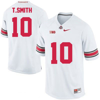 Ohio State Buckeyes Men's Troy Smith #10 White Authentic Nike College NCAA Stitched Football Jersey ND19S70PG